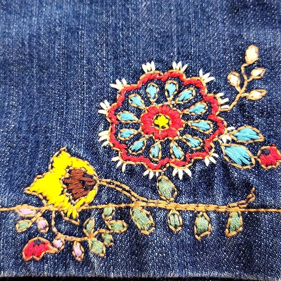 Gap denim embrodiered flare jeans - Picture 5 of 7